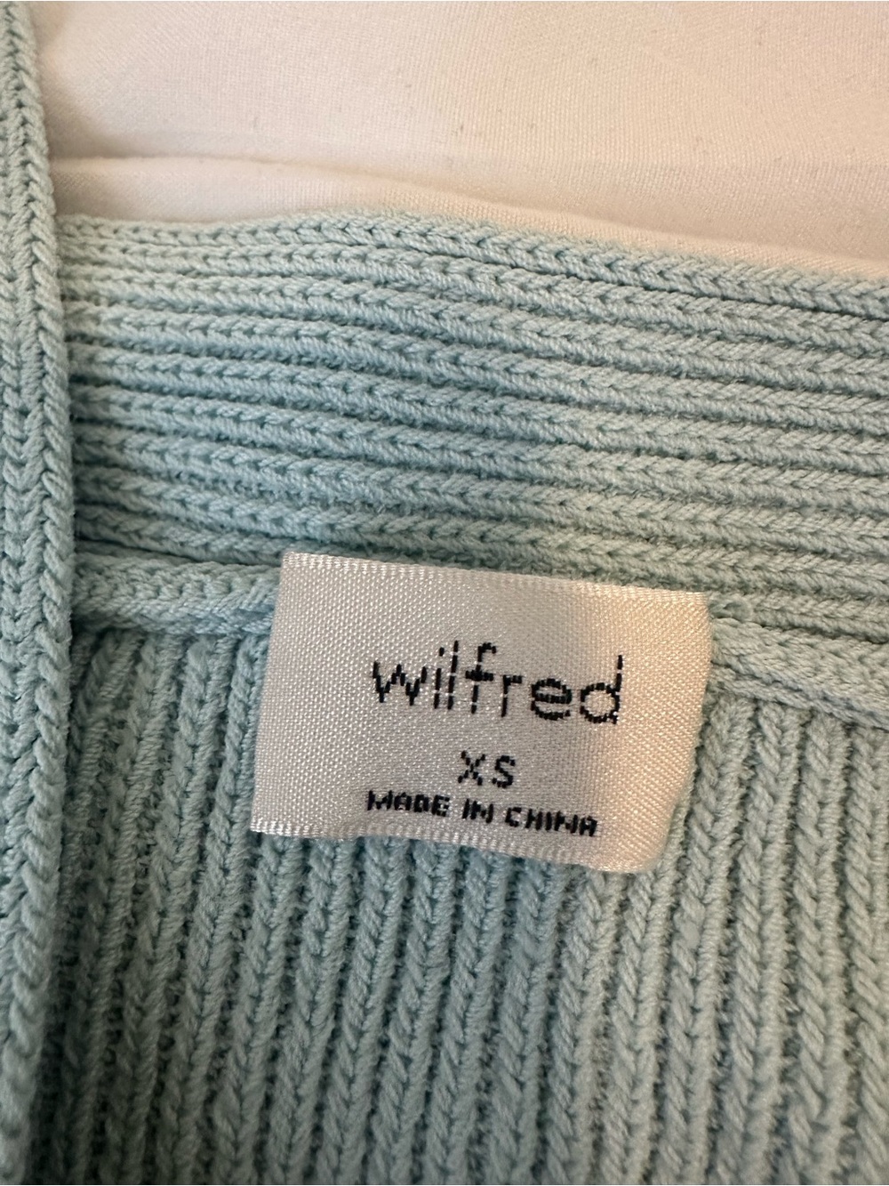 Wilfred Light Seafoam Knit Square-Neck Crop Top - Picture 2 of 4